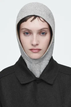 Clearance COS SPARKLY WOOL BALACLAVA SILVER