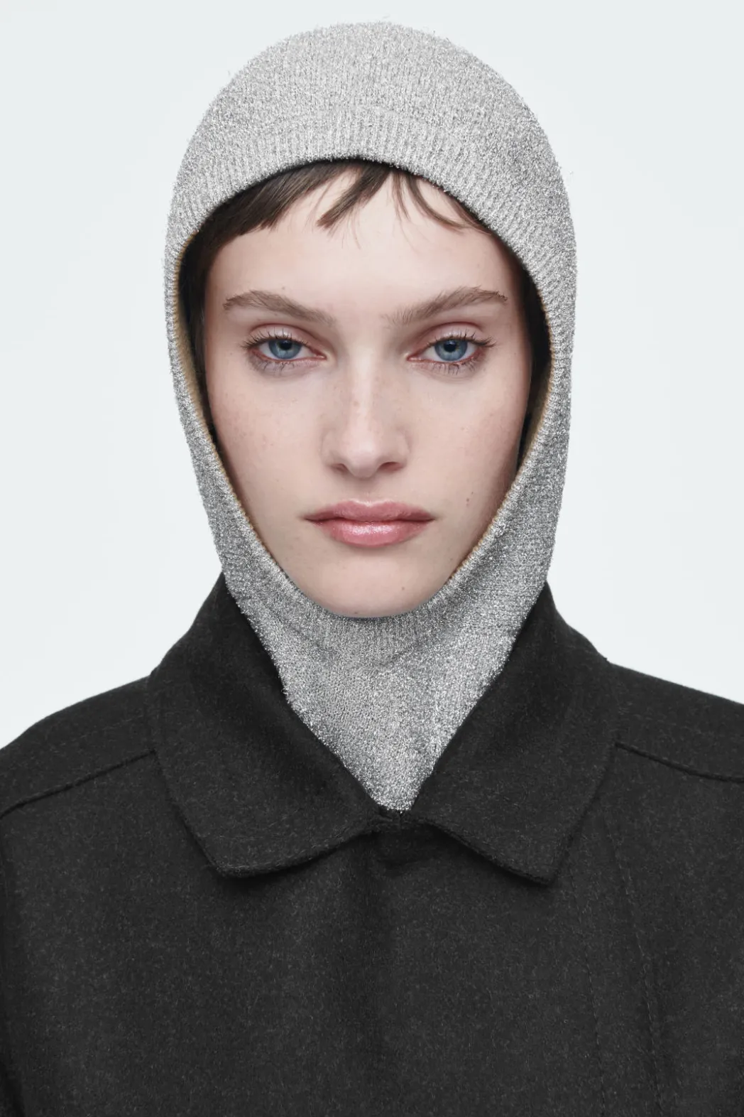 Clearance COS SPARKLY WOOL BALACLAVA SILVER