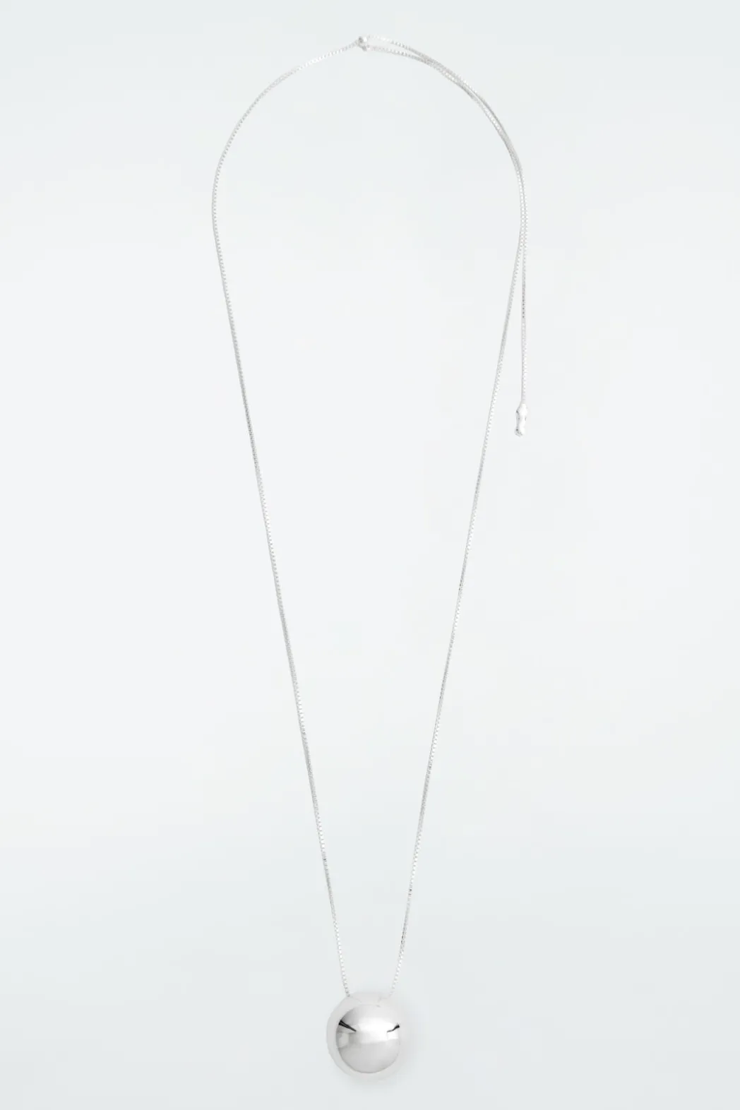 Discount COS SPHERICAL PENDANT CHAIN NECKLACE SILVER