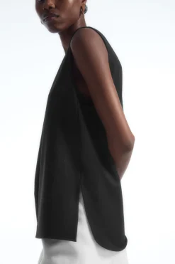 Online COS SPLIT-HEM TANK TOP BLACK