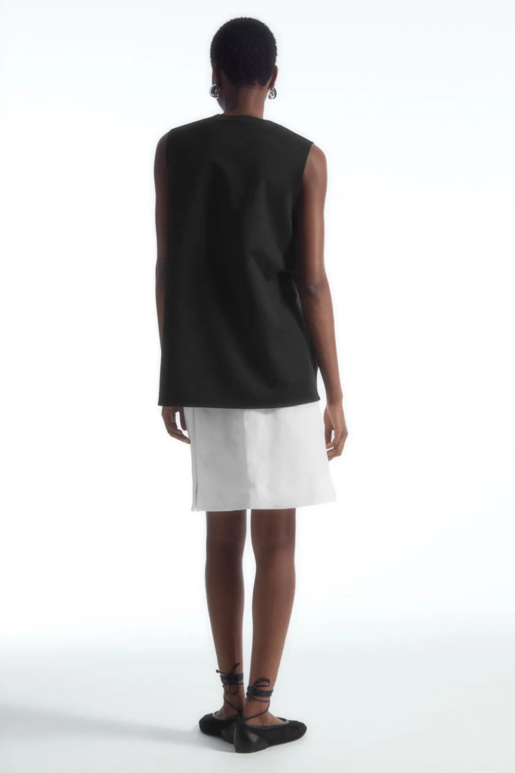 Online COS SPLIT-HEM TANK TOP BLACK