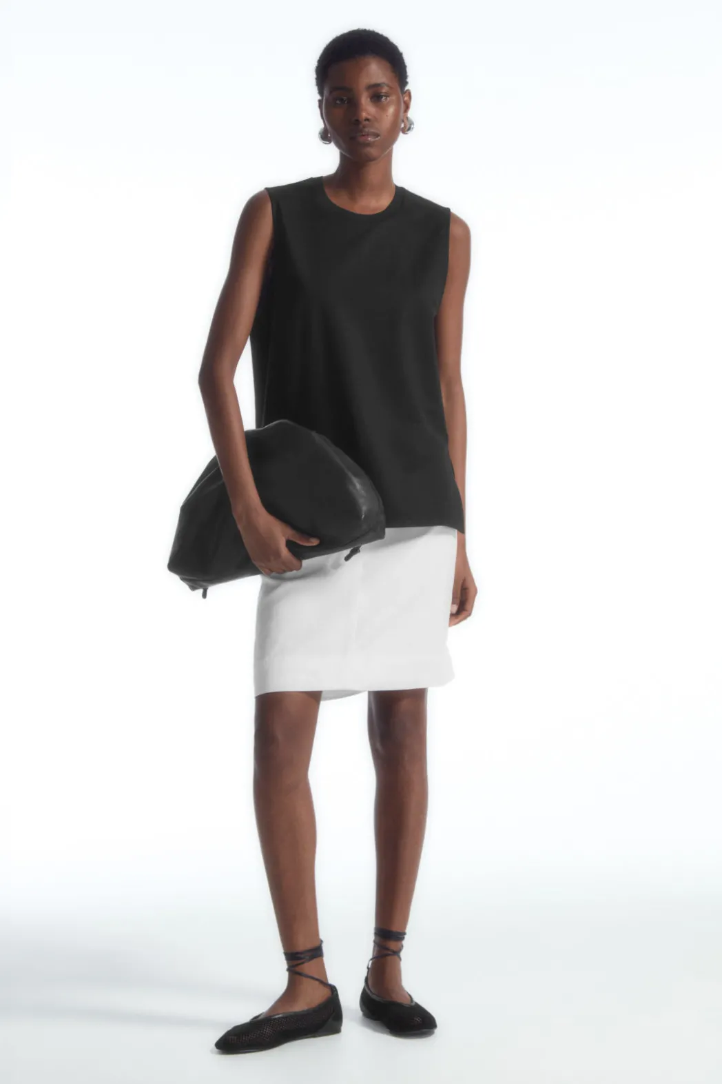Online COS SPLIT-HEM TANK TOP BLACK