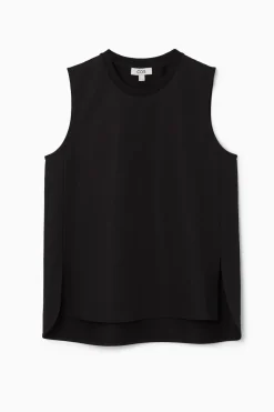 Online COS SPLIT-HEM TANK TOP BLACK