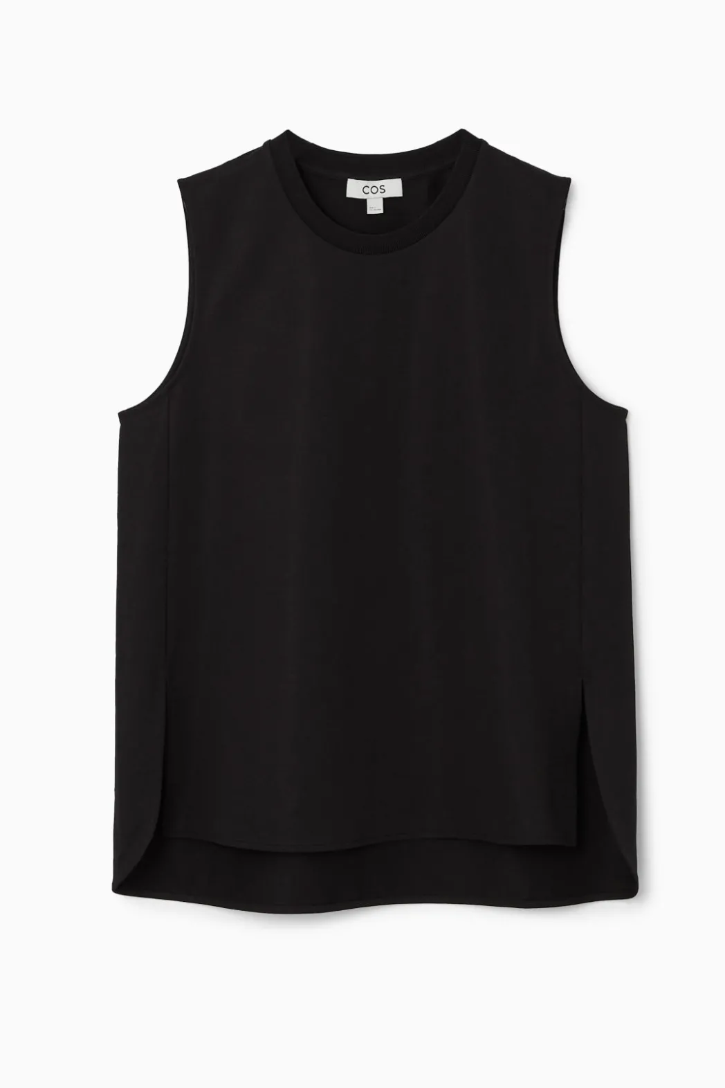 Online COS SPLIT-HEM TANK TOP BLACK