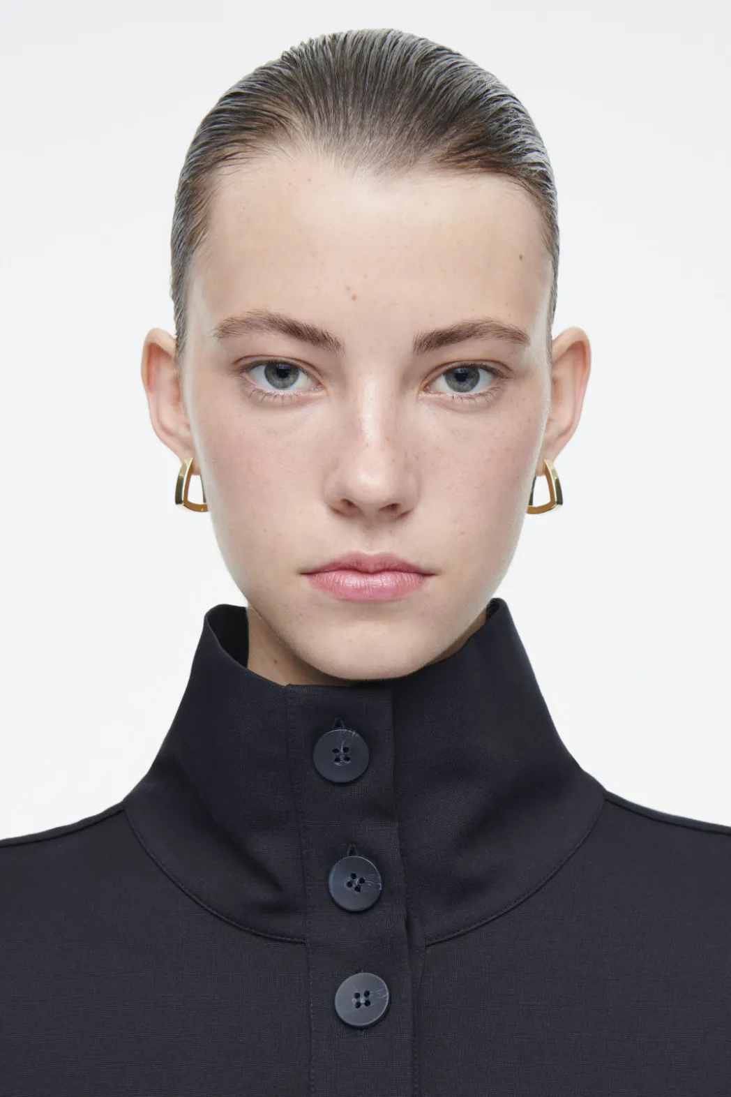 Best COS SQUARED HOOP EARRINGS GOLD