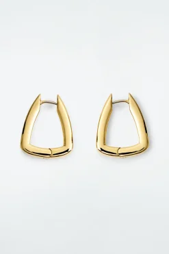 Best COS SQUARED HOOP EARRINGS GOLD