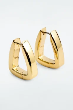 Best COS SQUARED HOOP EARRINGS GOLD