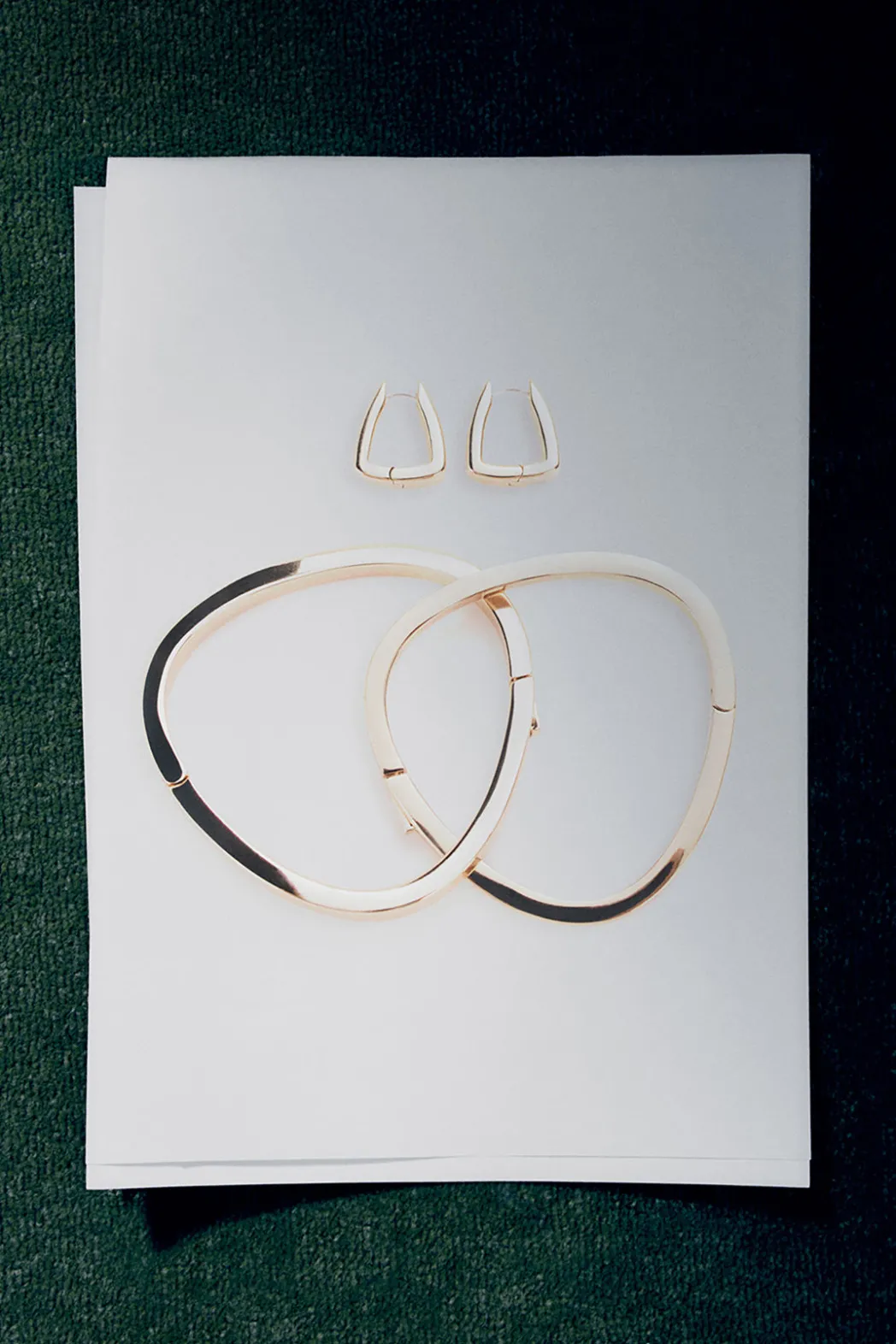 Best COS SQUARED HOOP EARRINGS GOLD