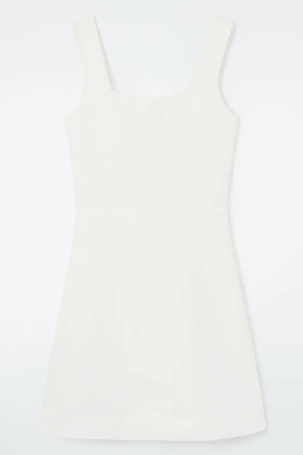 Clearance COS SQUARE-NECK MINI PINAFORE DRESS WHITE