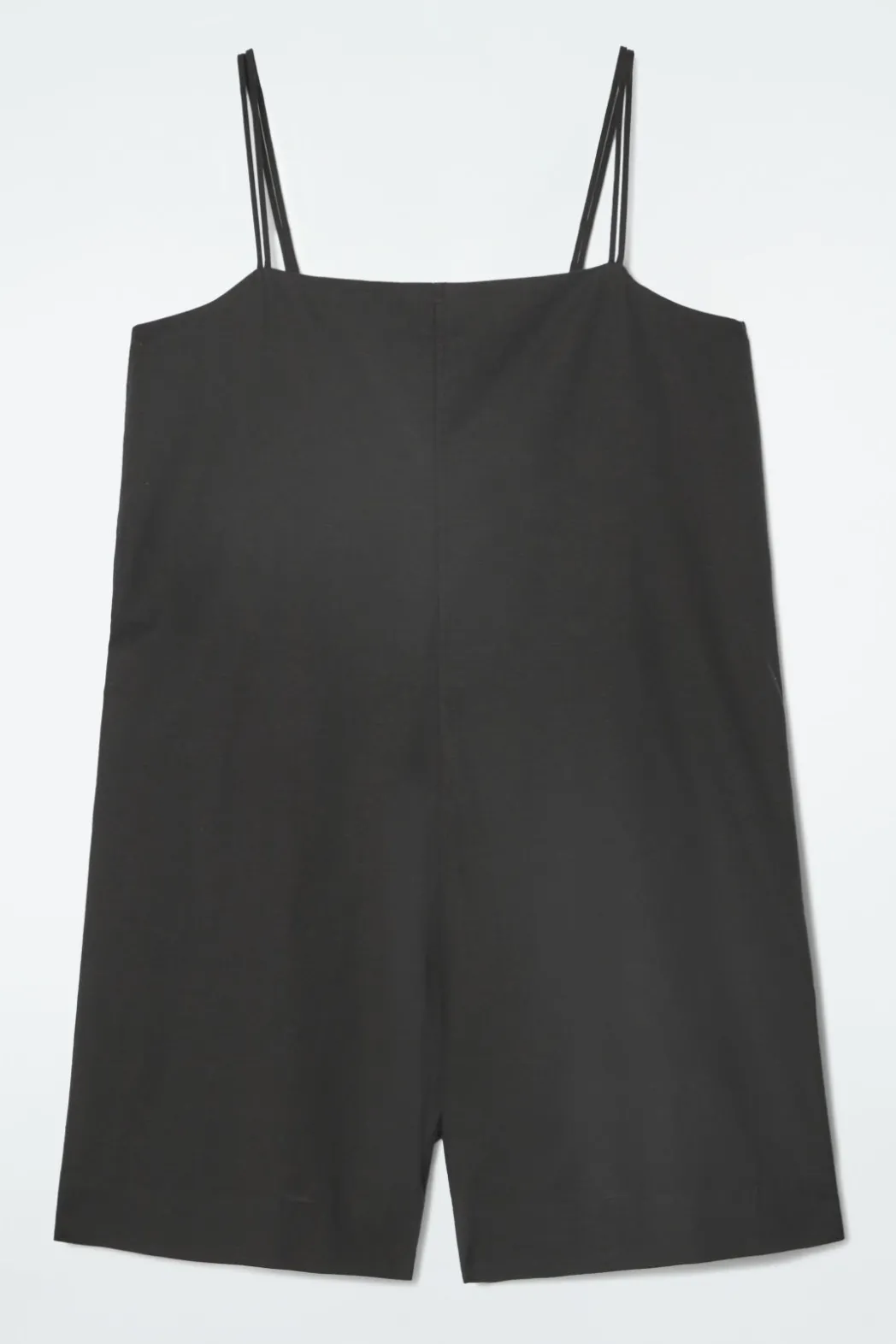Outlet COS SQUARE-NECK ROMPER BLACK