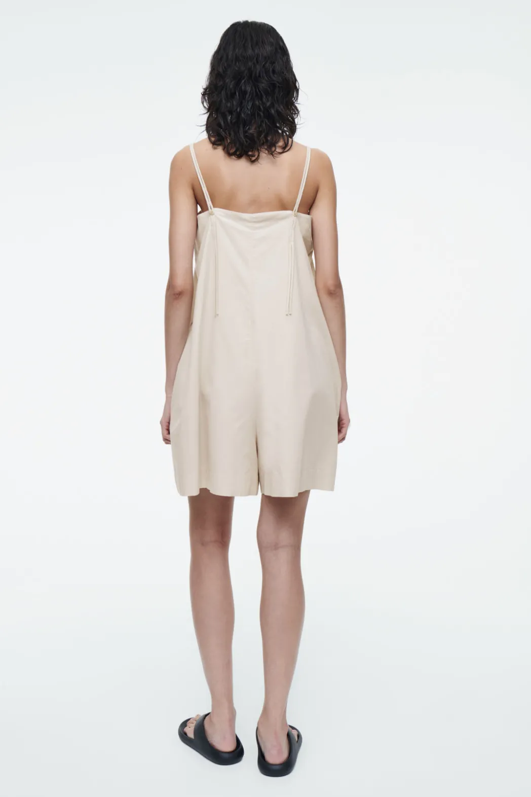 Clearance COS SQUARE-NECK ROMPER LIGHT BEIGE
