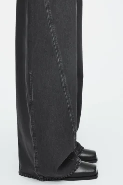 New COS SQUARE-TOE LEATHER CHELSEA BOOTS BLACK