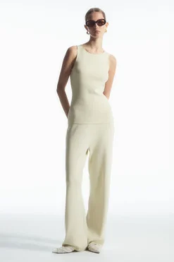 Hot COS STRAIGHT-LEG KNITTED PANTS BEIGE