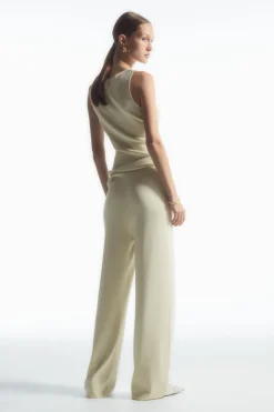 Hot COS STRAIGHT-LEG KNITTED PANTS BEIGE