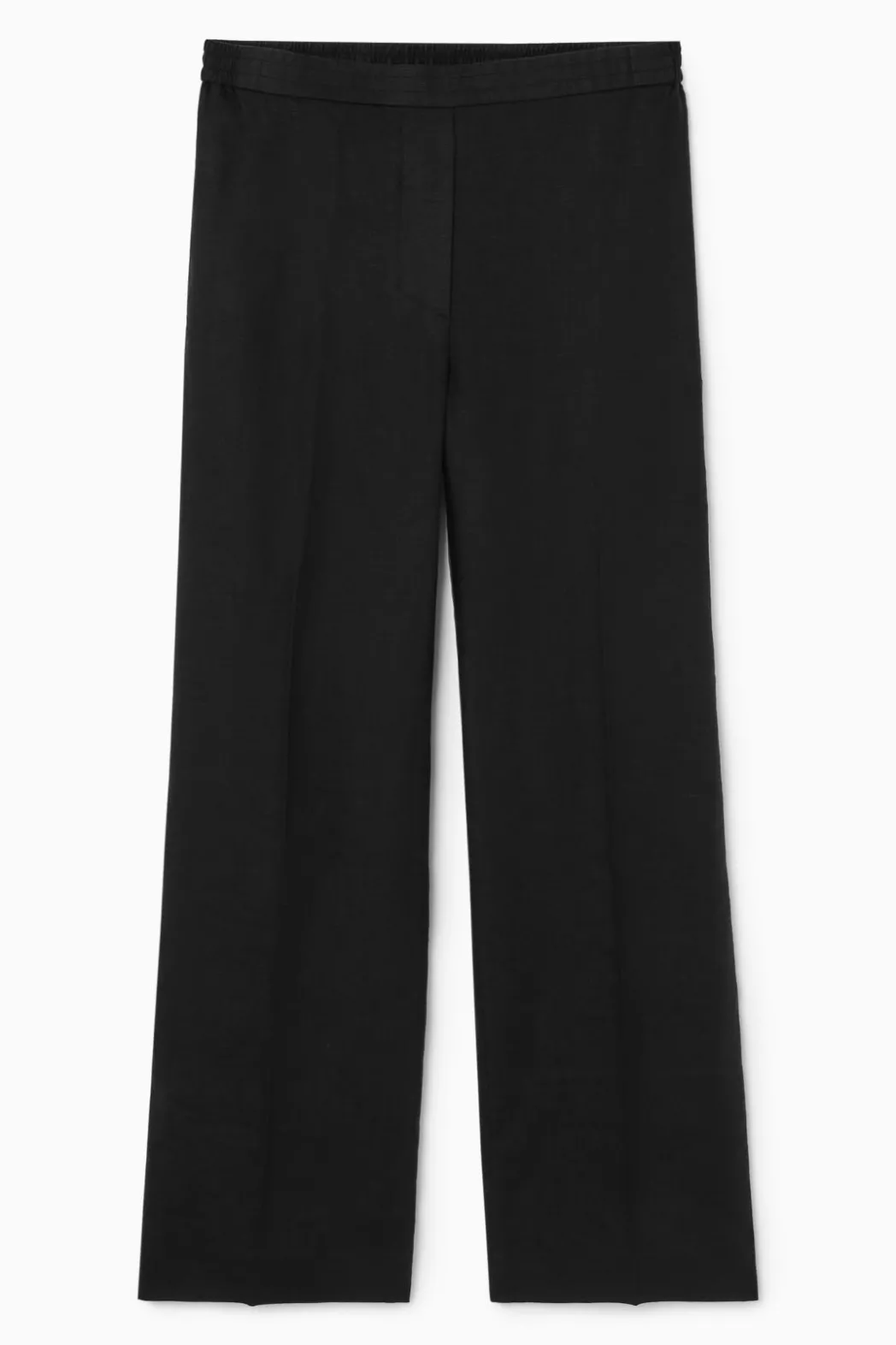 Clearance COS STRAIGHT-LEG TAILORED LINEN PANTS BLACK