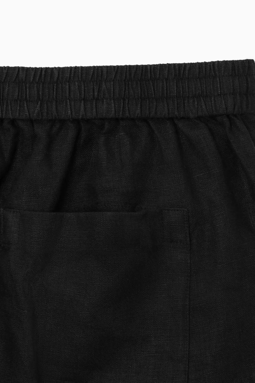 Clearance COS STRAIGHT-LEG TAILORED LINEN PANTS BLACK
