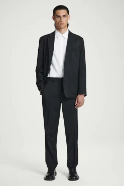 Discount COS STRAIGHT-LEG WOOL PANTS - REGULAR BLACK