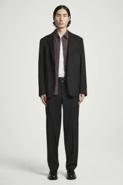 Discount COS STRAIGHT-LEG WOOL PANTS - REGULAR BLACK