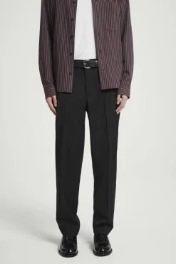 Discount COS STRAIGHT-LEG WOOL PANTS - REGULAR BLACK