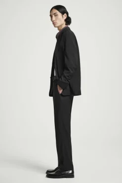 Discount COS STRAIGHT-LEG WOOL PANTS - REGULAR BLACK
