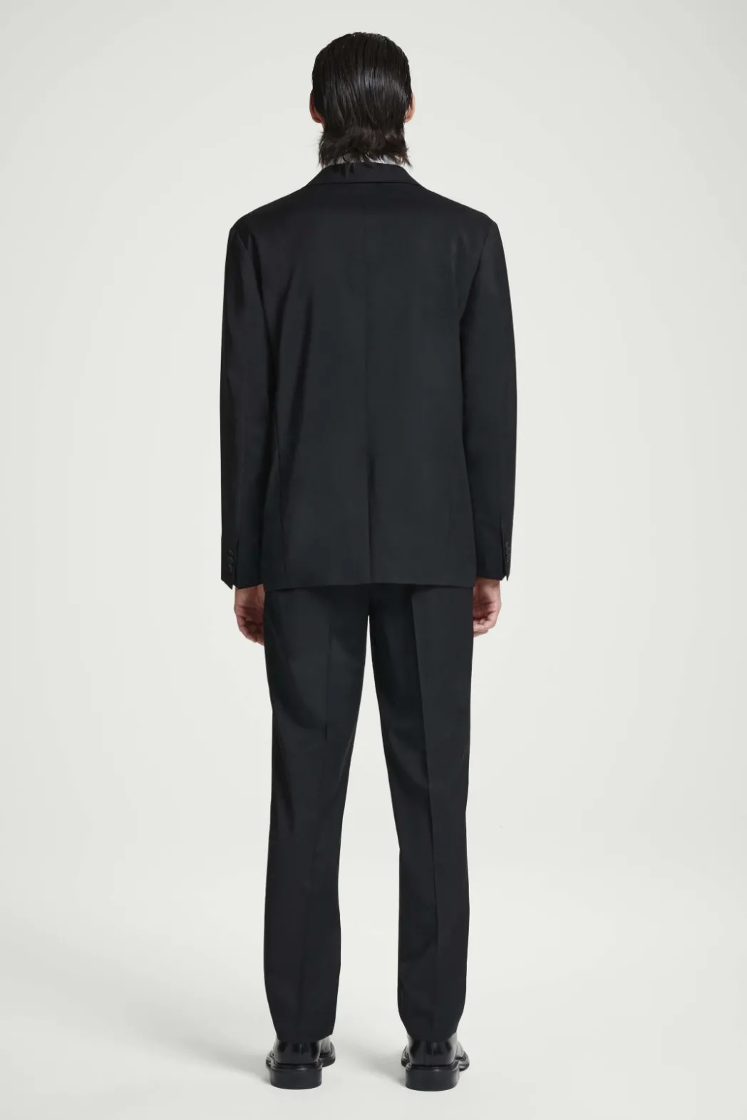 Discount COS STRAIGHT-LEG WOOL PANTS - REGULAR BLACK