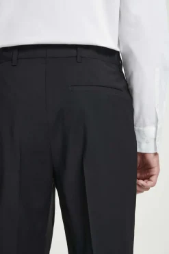 Discount COS STRAIGHT-LEG WOOL PANTS - REGULAR BLACK