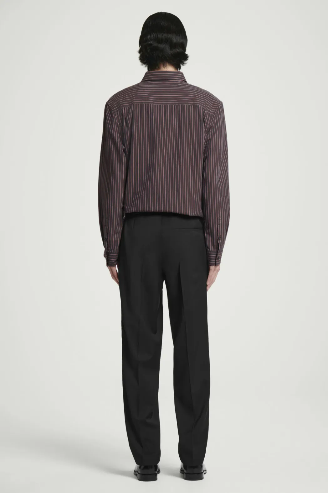 Discount COS STRAIGHT-LEG WOOL PANTS - REGULAR BLACK