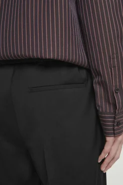 Discount COS STRAIGHT-LEG WOOL PANTS - REGULAR BLACK