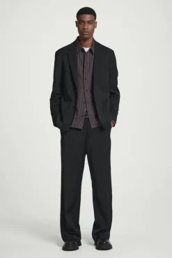 Discount COS STRAIGHT-LEG WOOL PANTS - REGULAR BLACK