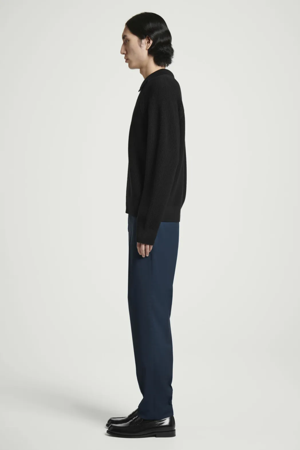 Sale COS STRAIGHT-LEG WOOL PANTS - REGULAR NAVY