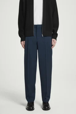 Sale COS STRAIGHT-LEG WOOL PANTS - REGULAR NAVY