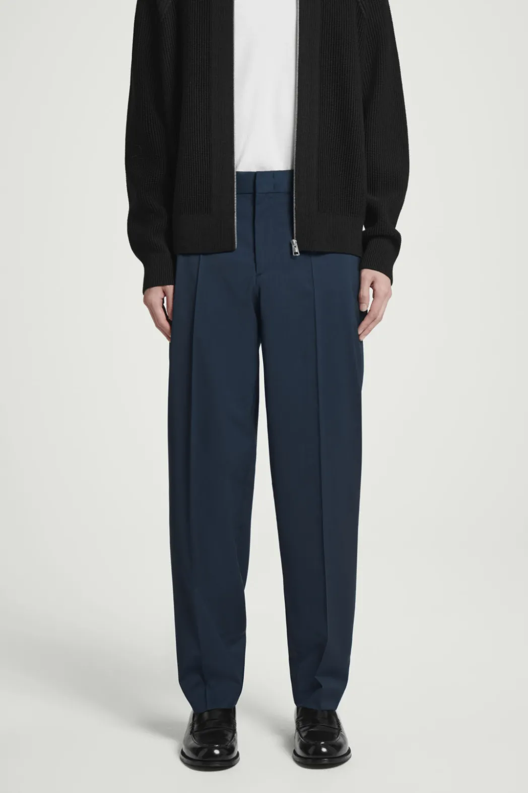 Sale COS STRAIGHT-LEG WOOL PANTS - REGULAR NAVY