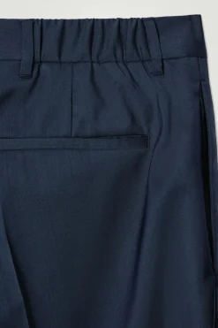 Sale COS STRAIGHT-LEG WOOL PANTS - REGULAR NAVY