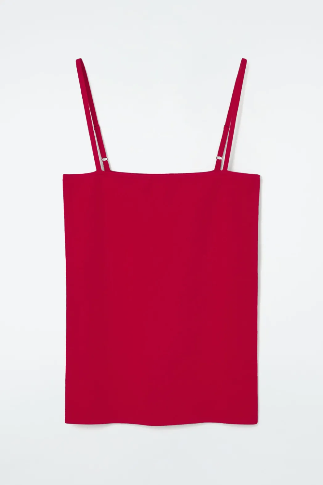 Online COS STRAPPY RIB-KNIT BANDEAU RED