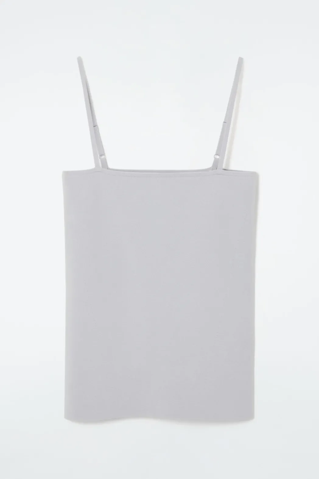 COS STRAPPY RIB-KNIT BANDEAU LIGHT BLUE