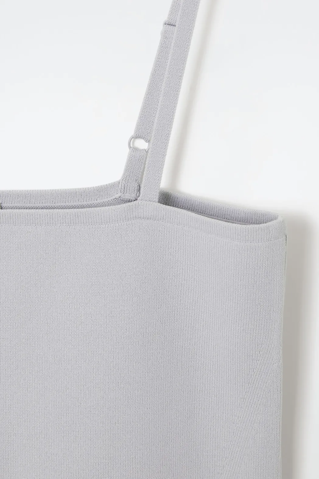 COS STRAPPY RIB-KNIT BANDEAU LIGHT BLUE