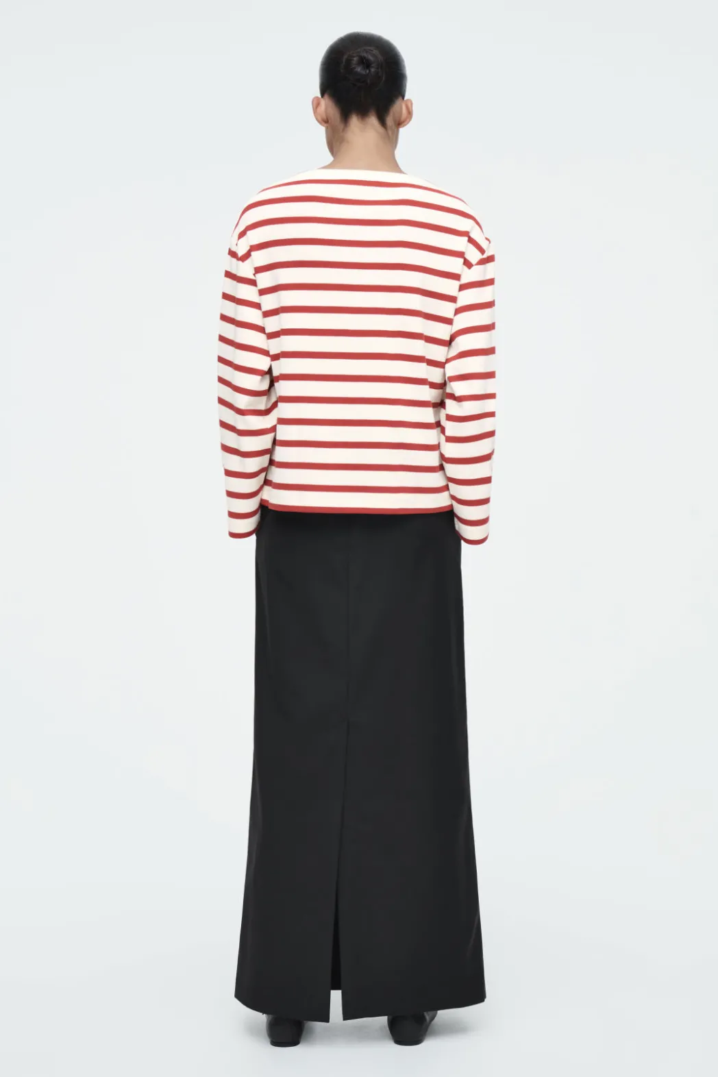 Online COS STRIPED BOAT-NECK TOP RED / STRIPED