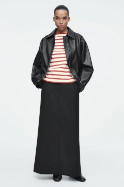 Online COS STRIPED BOAT-NECK TOP RED / STRIPED