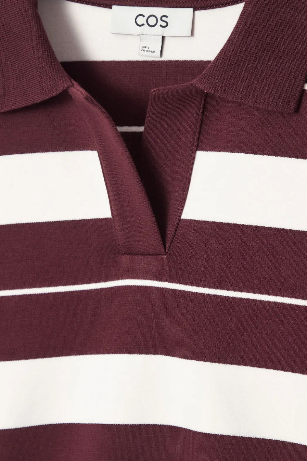 Clearance COS STRIPED JERSEY RUGBY SHIRT BURGUNDY / STRIPED