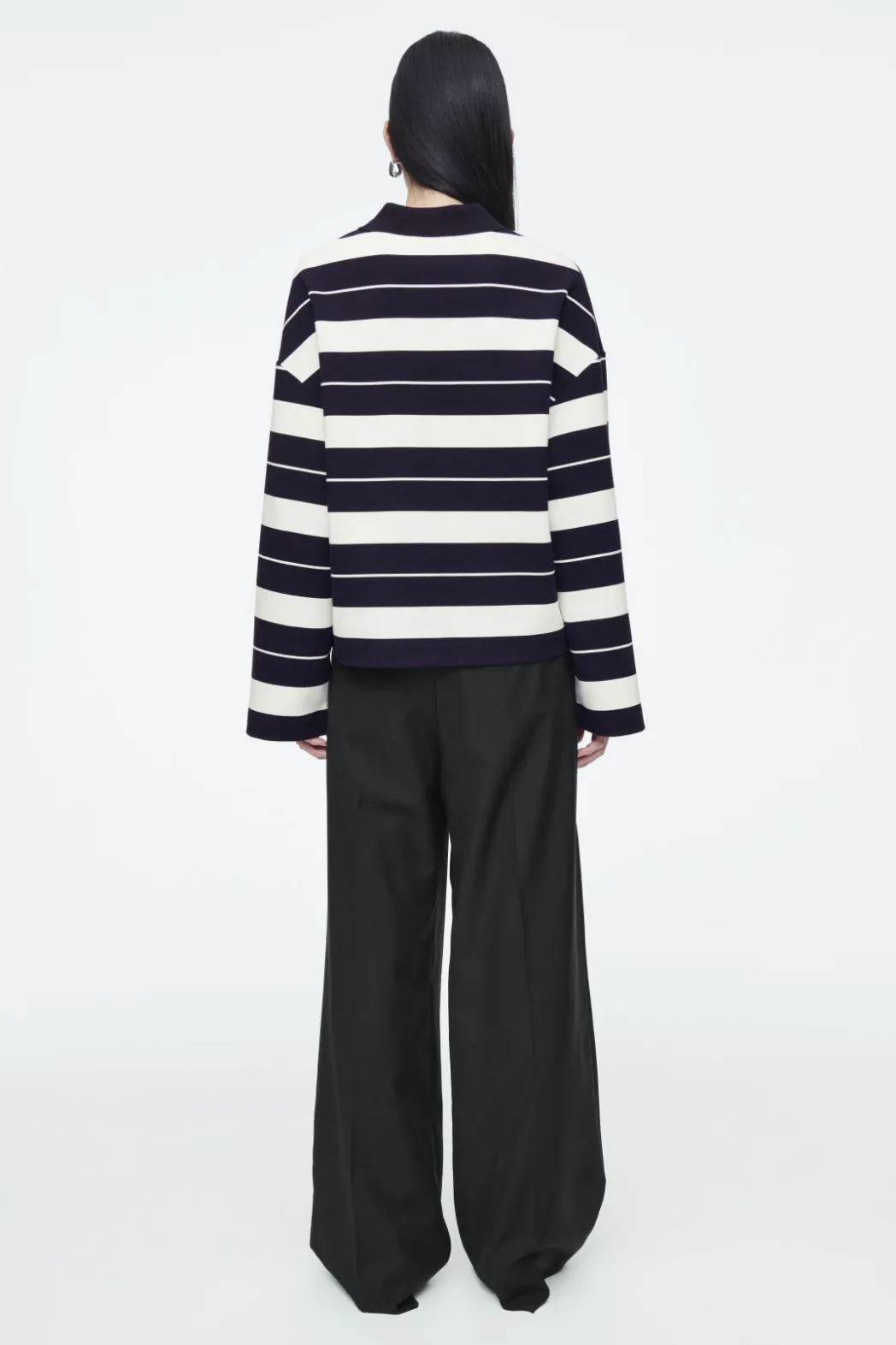 Sale COS STRIPED JERSEY RUGBY SHIRT NAVY / STRIPED