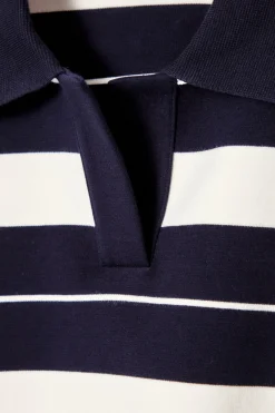 Sale COS STRIPED JERSEY RUGBY SHIRT NAVY / STRIPED