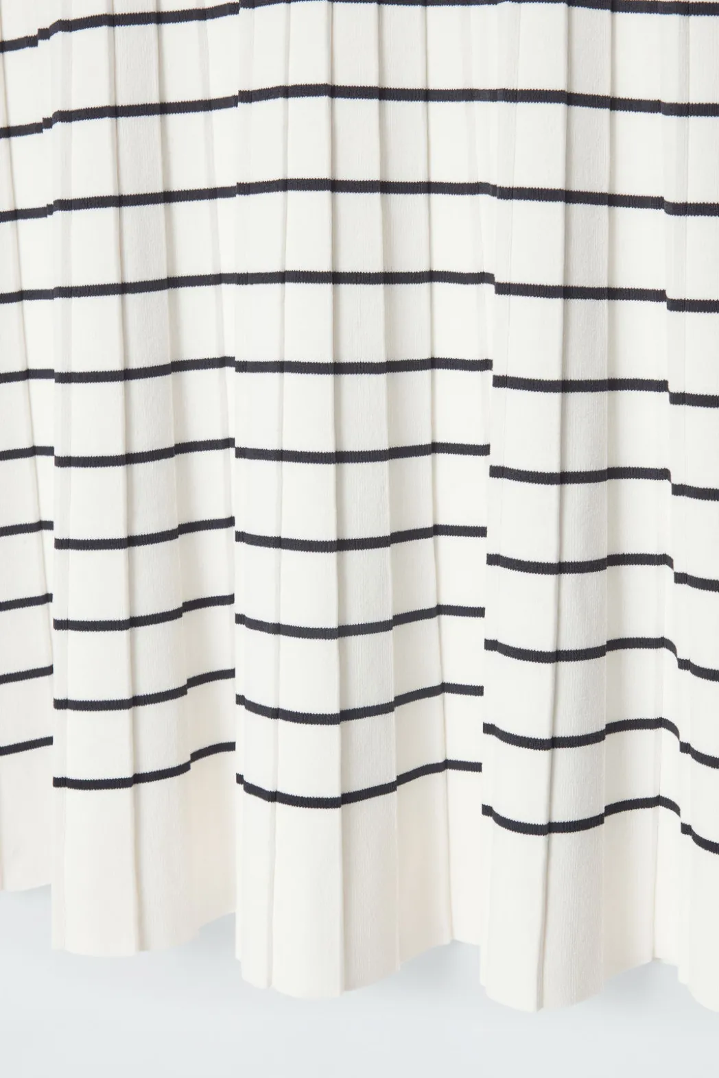 Outlet COS STRIPED KNITTED MINI POLO DRESS IVORY / STRIPED