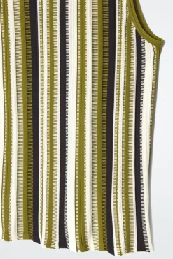 Hot COS STRIPED KNITTED TANK TOP GREEN / STRIPED