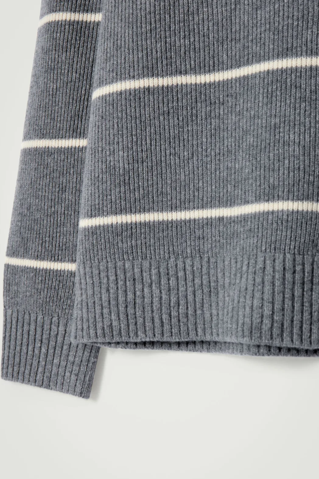 Hot COS STRIPED WOOL AND YAK-BLEND SWEATER GRAY / STRIPED