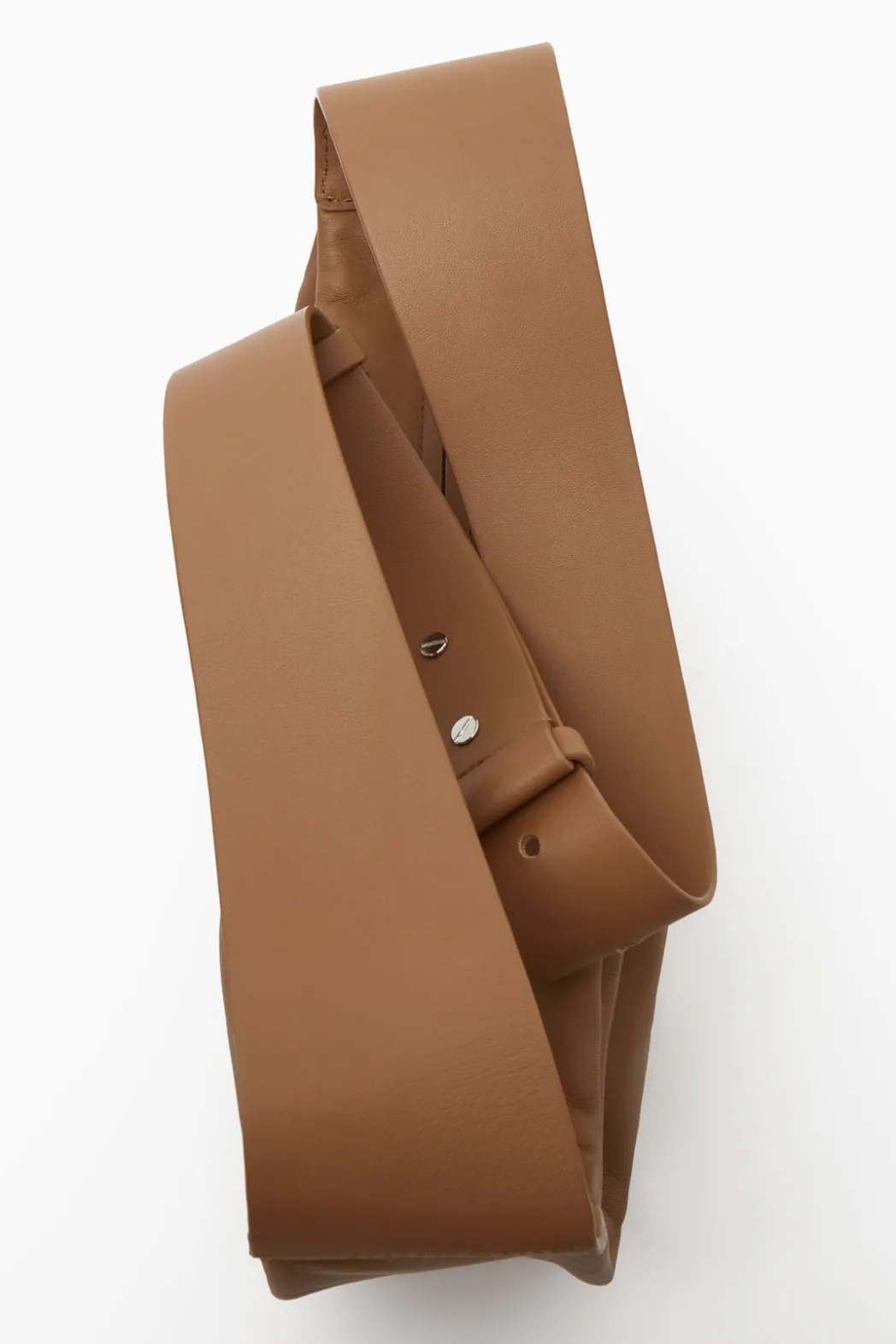 Clearance COS SWING CROSSBODY - LEATHER BEIGE