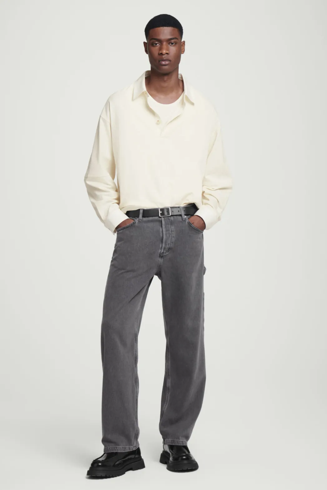 COS SYSTEM STRAIGHT-LEG JEANS BLACK