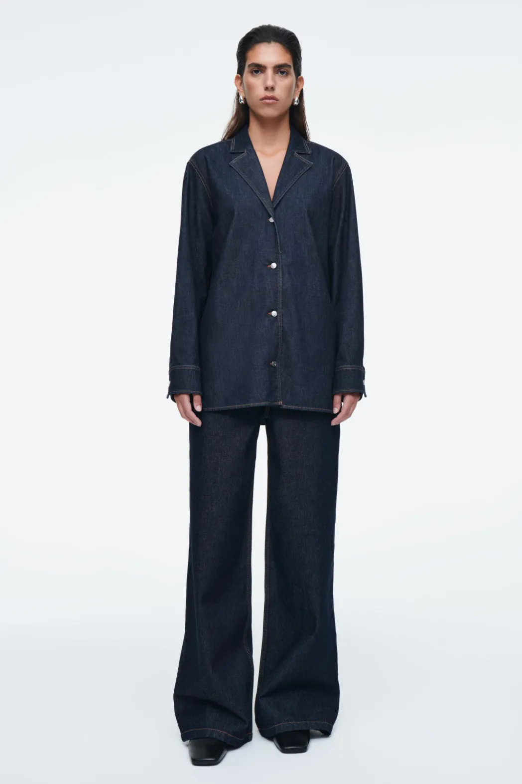 Sale COS TAILORED DENIM SHIRT INDIGO