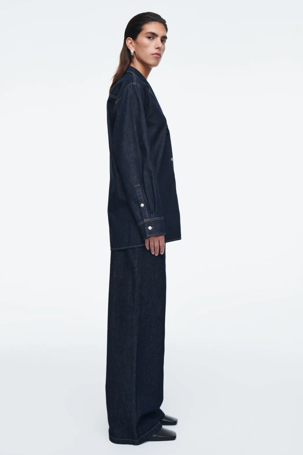 Sale COS TAILORED DENIM SHIRT INDIGO