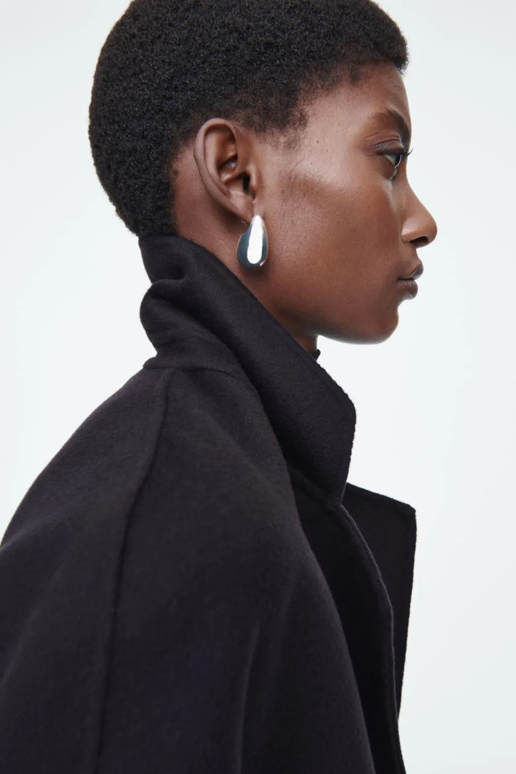 COS TAILORED DOUBLE-FACED WOOL JACKET NAVY