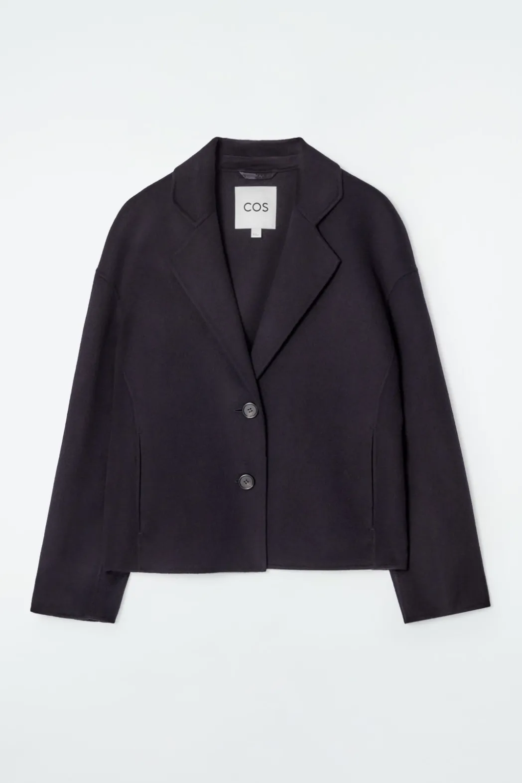 COS TAILORED DOUBLE-FACED WOOL JACKET NAVY